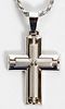 14KT WHITE GOLD CROSS NECKLACE