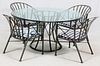 METAL PAINTED PATIO TABLE & CHAIRS 9
