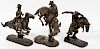 AFTER FREDERIC REMINGTON RESIN FIGURES 3 PIECES