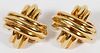TIFFANY & CO. 18KT YELLOW GOLD EARRINGS PAIR