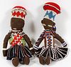 AFRICAN BEADED CLOTH DOLLS TWO