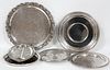 SILVERPLATE SERVING TRAYS, SIX