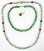 JADE BEADED NECKLACES & RING