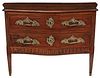 Neoclassical Walnut Bow-Front Two-