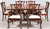 CHIPPENDALE STYLE MAHOGANY DINING SET 9 PIECES
