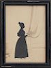 Auguste Edouart: Full-Length Silhouette of a Young Lady with Sheet Music
