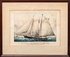 Currier & Ives, Publishers: The Yacht "Dauntless" of NY 268 Tons