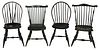 Four American Windsor Side Chairs