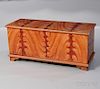 Grain-painted Pine and Poplar Six-board Chest