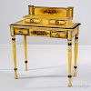 Yellow Paint-decorated and Stenciled Dressing Table