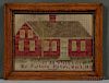 Needlework Picture of a Red House