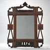 Carved and Pierced Tramp Art Mirror