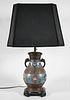 ANTIQUE CHINESE CHAMPLEVE VASE LAMP