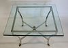 Vintage Steel And Brass Coffee Table.
