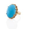 PERSIAN TURQUOISE & YELLOW GOLD RING