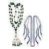 TWO FINE ART DECO CRYSTAL NECKLACES