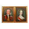 Portrait Pair of 18th Century Style Lady and Gentleman.