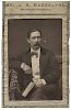 Maskelyne, John Nevil. Portrait of John Nevil Maskelyne. [London], ca. 1880. Three-quarter length portrait of the famous magician and inventor and bui