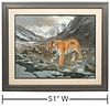 Large Charles Frace 'Siberian Tiger' Oil Painting
