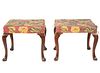 18th Ct. Pr. English Tabouret Queen Anne Stools