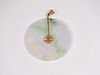 Jade Disc Pendant with 14K Yellow Gold.