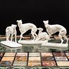 Group of Three Nymphenburg Porcelain Models of Whippets
