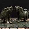 Two Similar Chinese Hardstone Models of Puppies