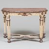 Italian Baroque Style Painted and Silvered-Gilt Console Table