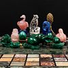 Group of Malachite and Hardstone Table Articles