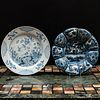Two Blue and White Delft Dishes