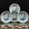 Set of Four Chinese Blue and White Porcelain Plates
