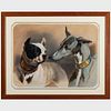 After Pierre Alfred Dedreux (1810-1860): Two Dogs