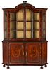 Continental Marquetry Bookcase or Display Cabinet