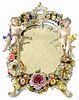 A Royal Vienna Rococo Style Enameled Hand Painted Porcelain Table Stand Mirror