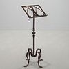 Antique wrought iron music stand or lectern