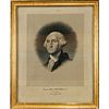 George Washington, large portrait on silk