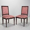 Pair Oly Studio Louis XVI style chairs