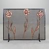 Silas Seandel style torch cut floral fire screen