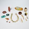 Collection Asian hardstone carvings, incl. jade