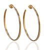 A PAIR OF CONTEMPORARY CARTIER 18K GOLD 'TRINITY' HOOP EARRINGS
