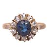 Antique 18k Gold Ring with Sapphire & Diamonds