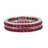 Two Eternity Bands in 14k Gold with Rubies