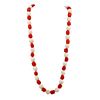 Coral & 18k Gold bead Necklace
