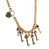 Multigemstones & Diamonds  18k Gold Necklace