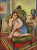 KARFIOL, Bernard. Oil on Canvas. Seated Woman.