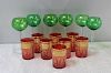 Lot of Assorted Glass. Includes 6 Green Baccarat