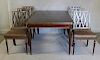 JANSEN. Signed Dining Table and 6 Chairs.