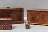 Lot of Antique Boxes. Includes 2 Caddies and 2