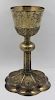 STERLING. Large Gilded Silver Chalice.