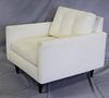 White Upholstered Designer Club Chair.